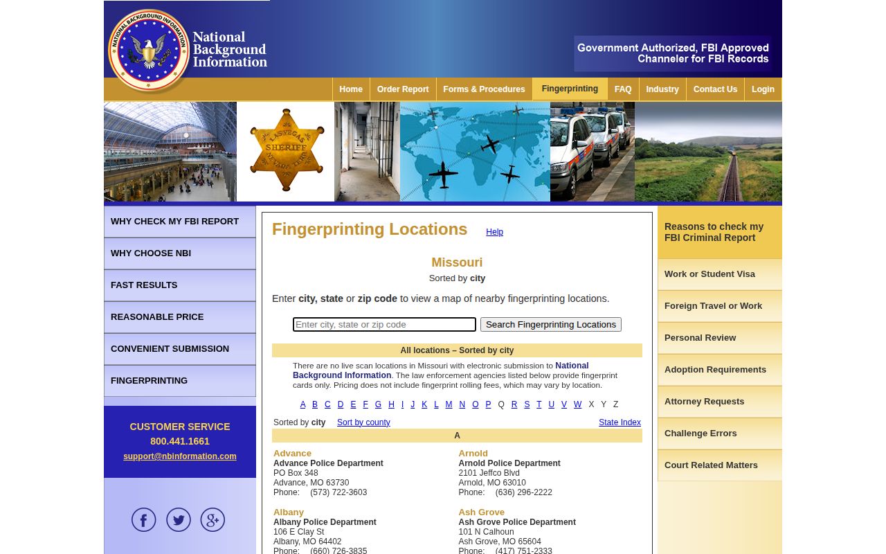 Missouri law-enforcement directory used to compare Urbana Police contact details